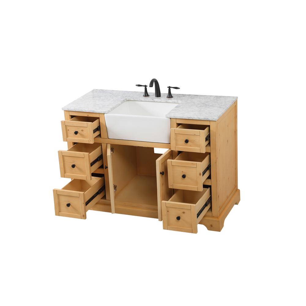48 inch Single bathroom vanity in natural wood. Picture 9