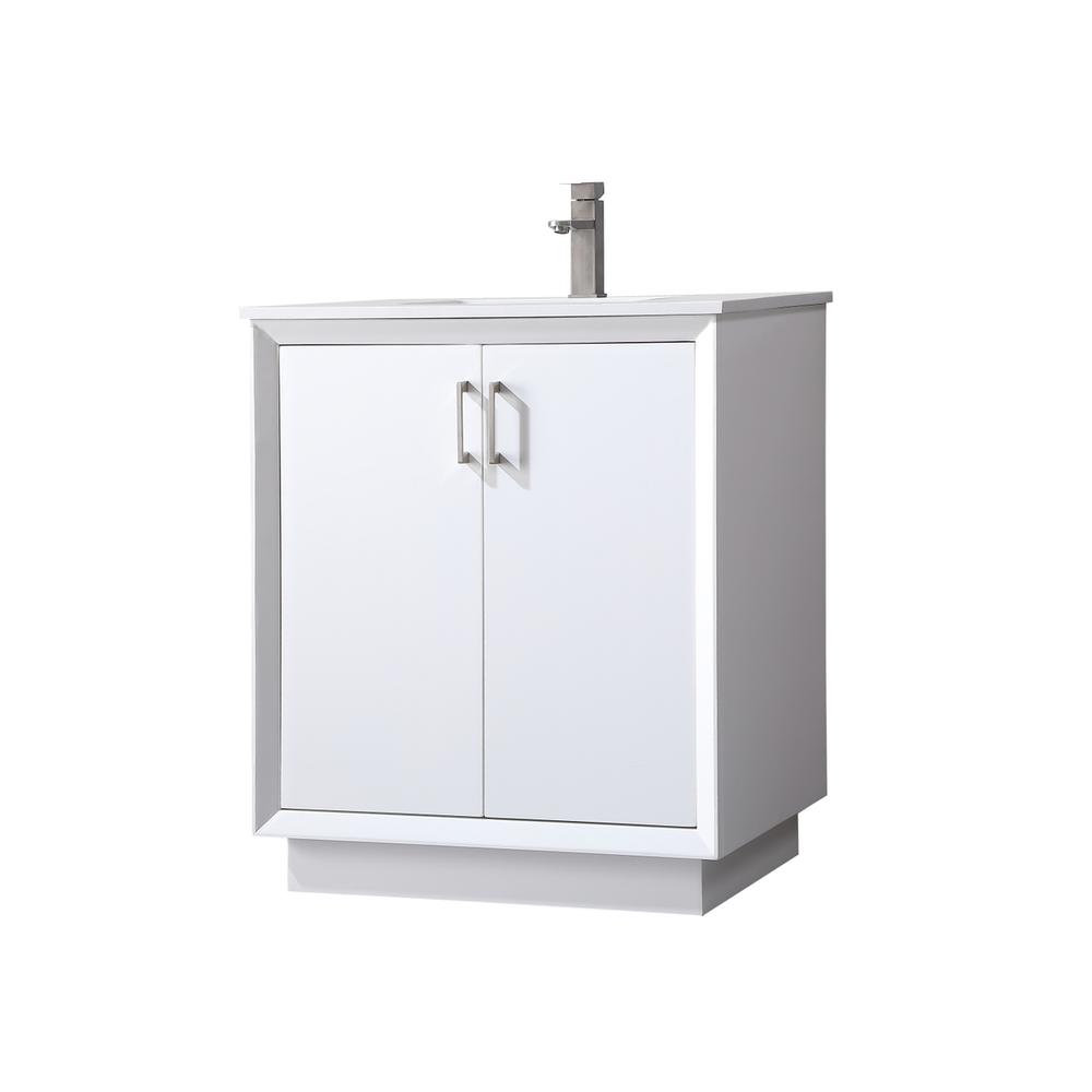 30 Inch SIngle Bathroom Vanity In White. Picture 7