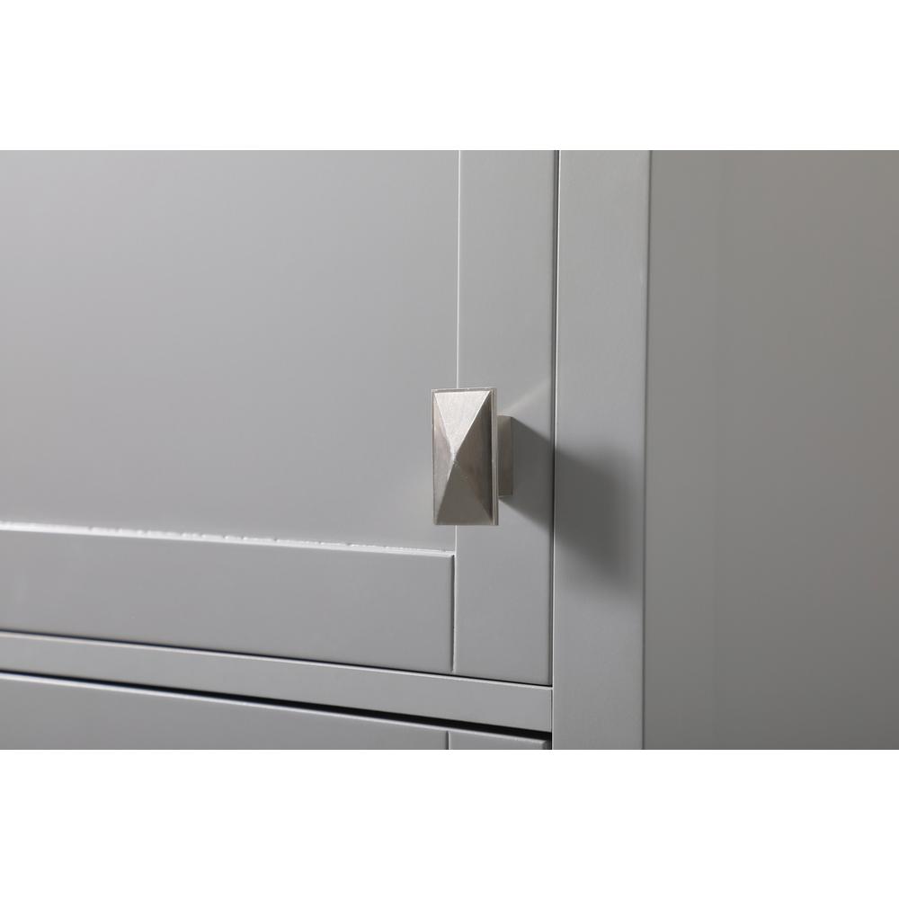20 Inch Wide Bathroom Linen Storage Freestanding Cabinet In Grey. Picture 5