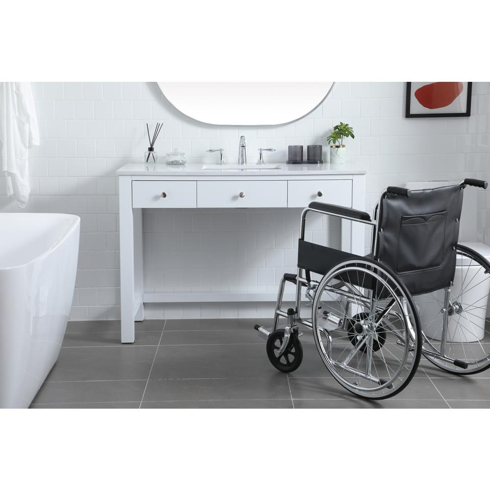 48 Inch ADA Compliant Bathroom Vanity In White. Picture 14