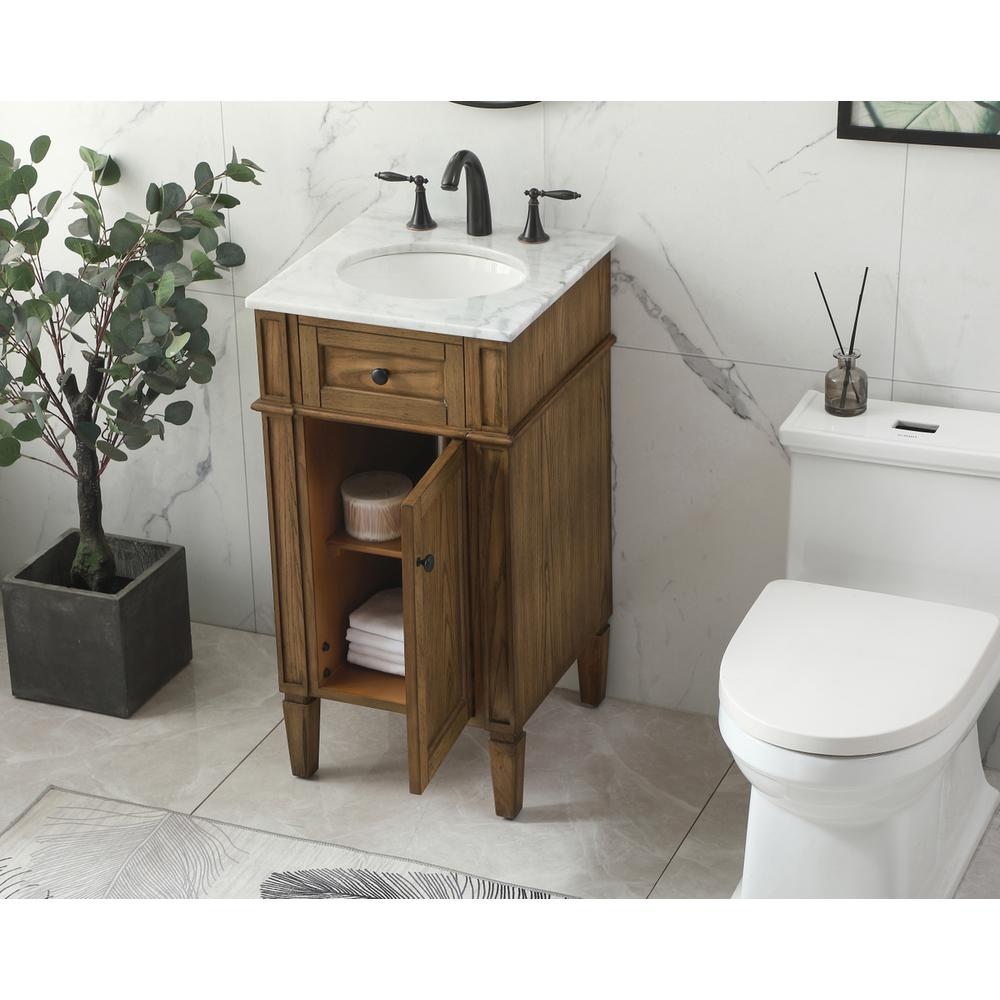 18 inch Single bathroom vanity in driftwood. Picture 3