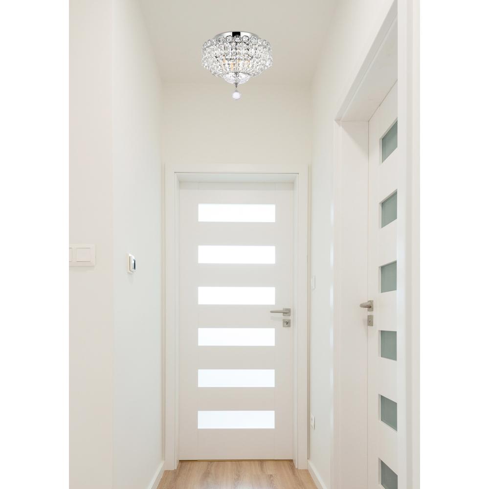 Century 4 light Chrome Flush Mount Clear Royal Cut Crystal. Picture 7