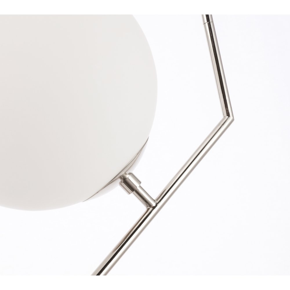 Ryland 1 Light Chrome And Frosted White Glass Pendant. Picture 13