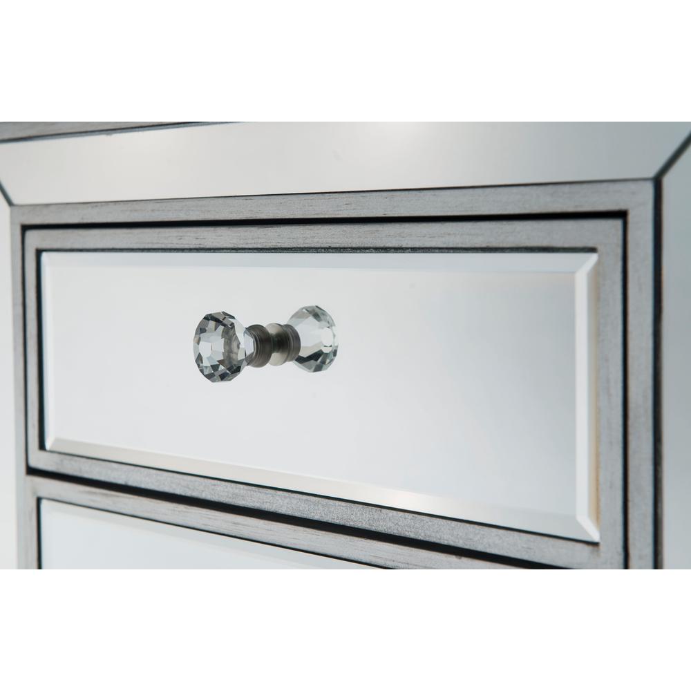 End table 1 drawer 18in. W x 13in. D x 29in. H in antique silver paint. Picture 7