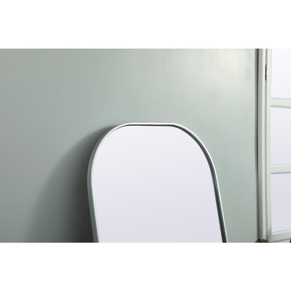 Metal Frame Arch Full Length Mirror 28x74 Inch in Silver. Picture 5