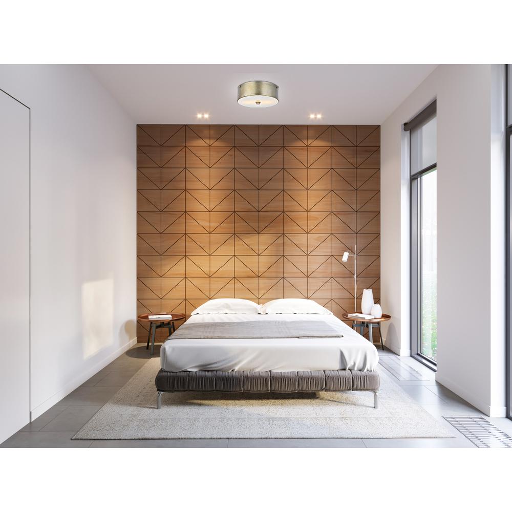 Hazen 2 light 12 inch Vintage Silver flush mount. Picture 6