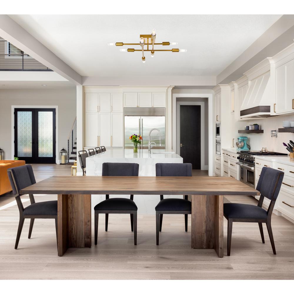 Script 8 lights brass flush mount. Picture 9