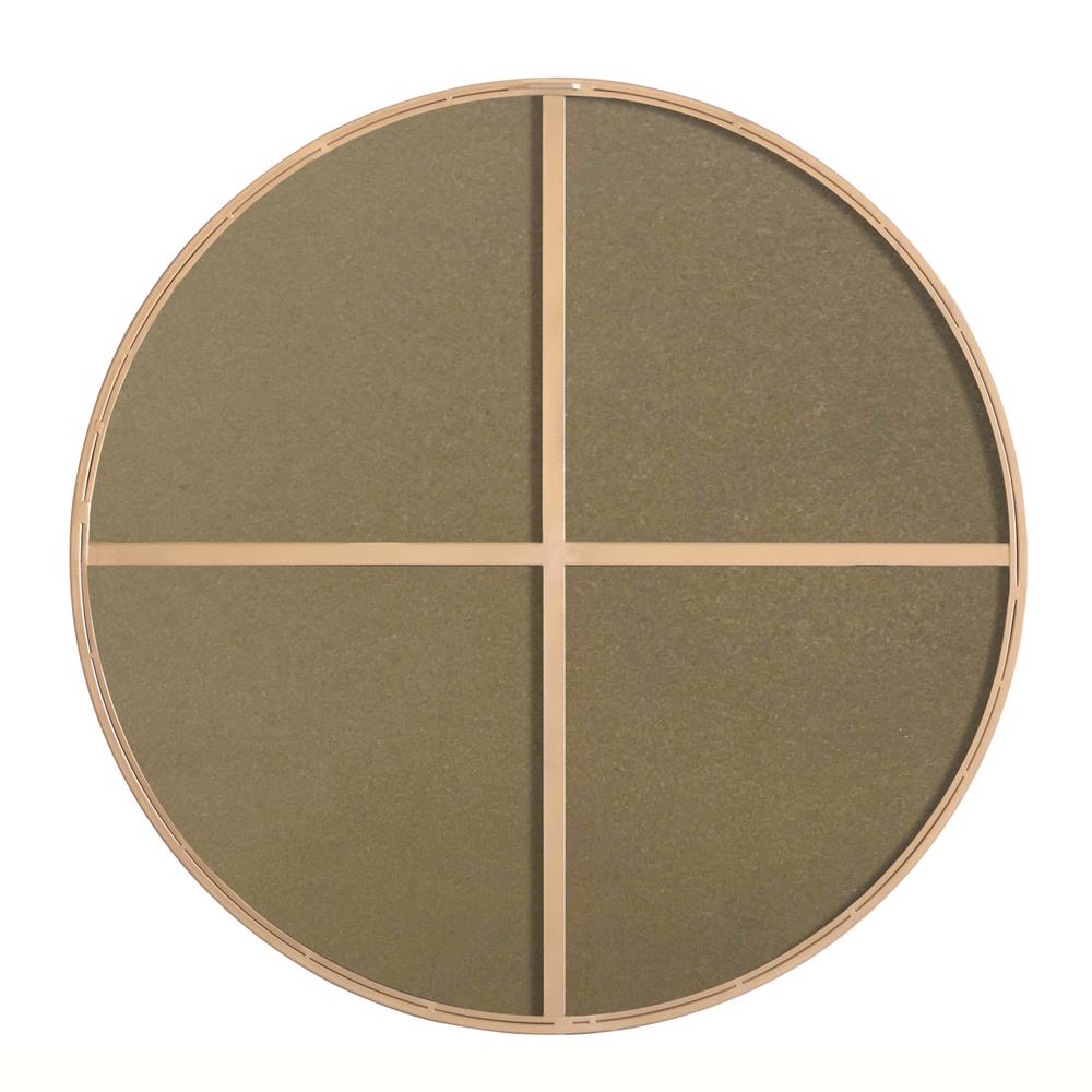 Metal frame Round Mirror 32 inch Brass finish. Picture 8