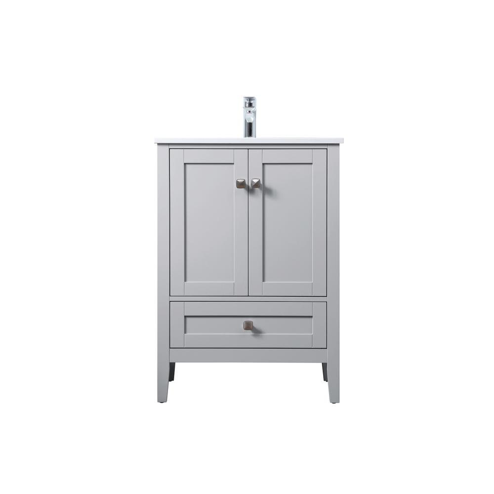 24 Inch SIngle Bathroom Vanity In Grey. Picture 1