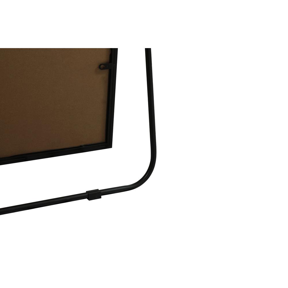 Metal Frame Rectangle Full Length Mirror 30x60 Inch in Black. Picture 8