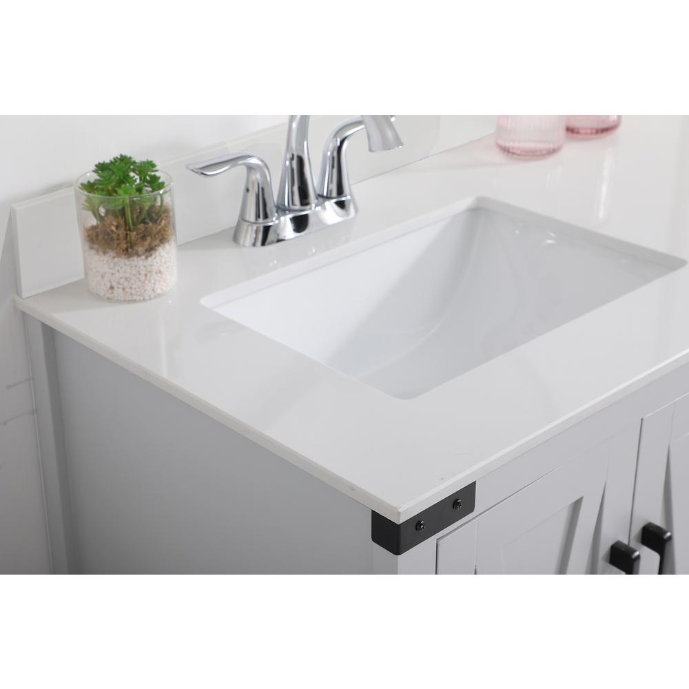 36 inch bathroom Vanity in Grey with Backsplash. Picture 5