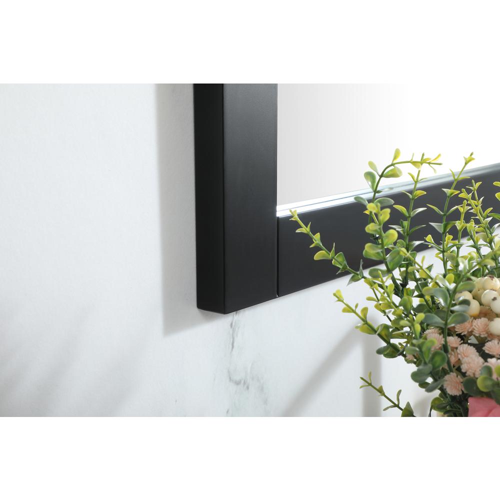 Aqua vanity mirror 24x36 inch in black. Picture 4