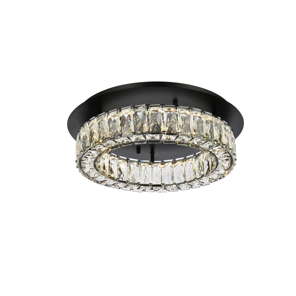 Monroe 18 inch LED Single flush mount in black. Picture 2