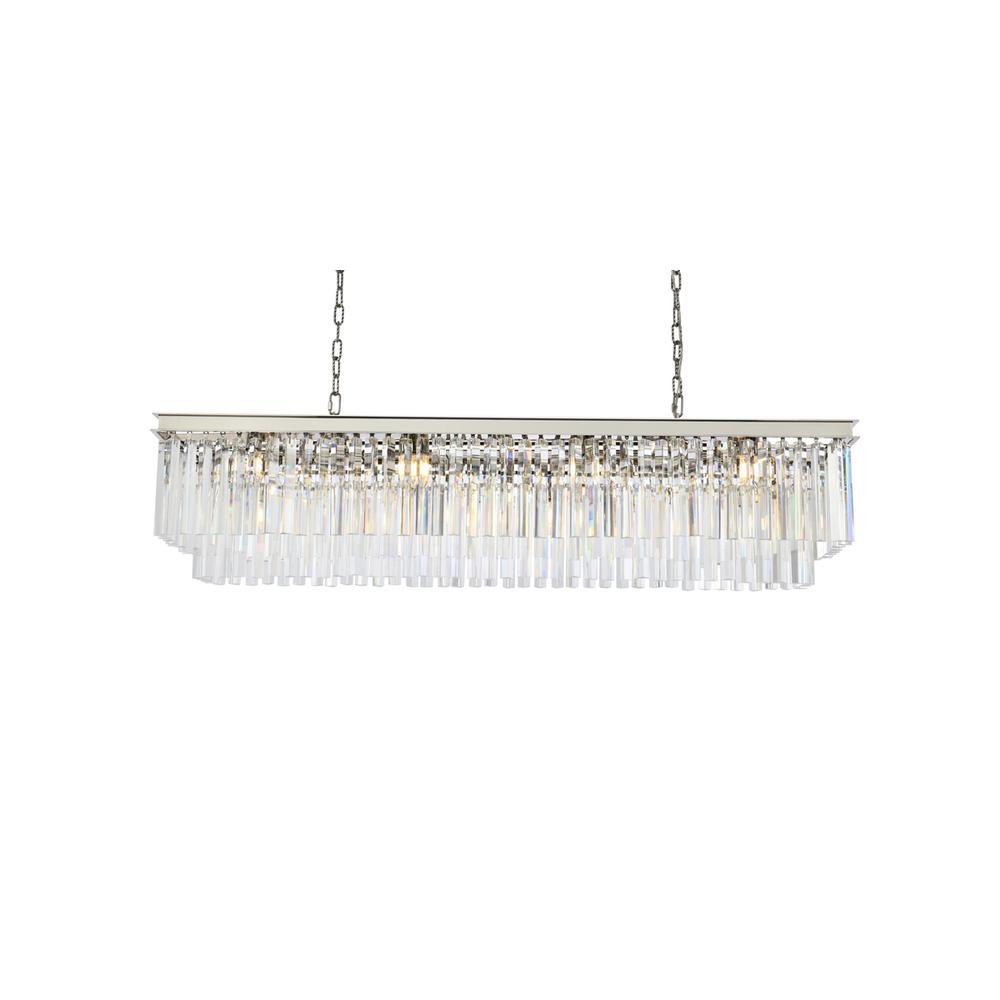 Sydney 12 light polished nickel Chandelier Clear Royal Cut Crystal. Picture 2