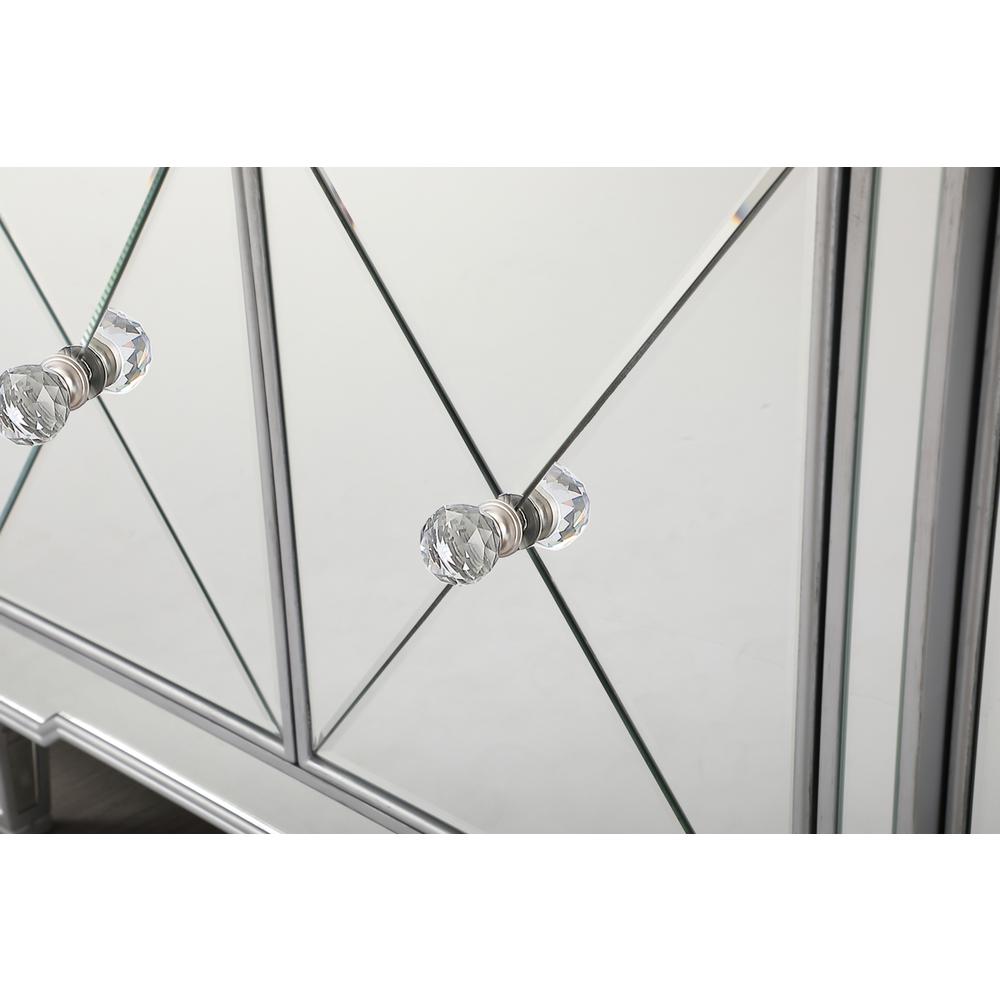 72 inch mirrored credenza in silver. Picture 7