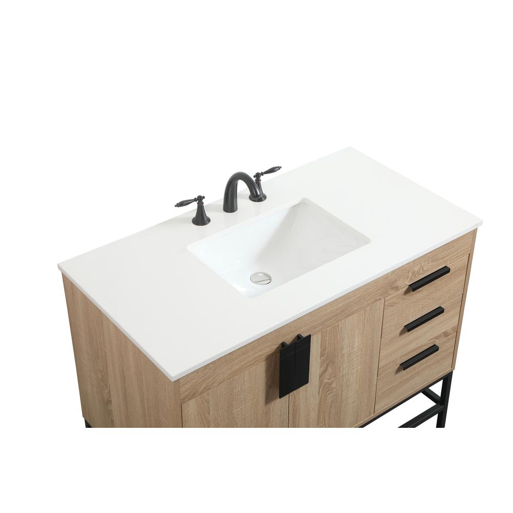 42 inch Single bathroom vanity in mango wood. Picture 10