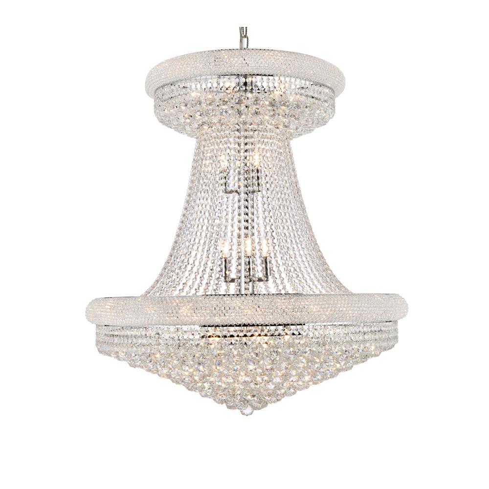 Primo 28 light Chrome Chandelier Clear Royal Cut Crystal. Picture 2