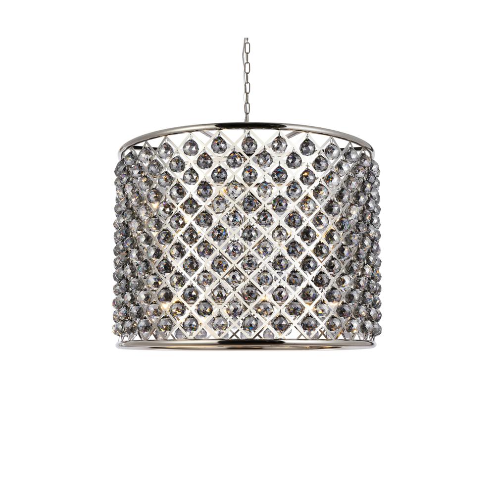 Madison 12 light polished nickel Chandelier Silver Shade. Picture 2