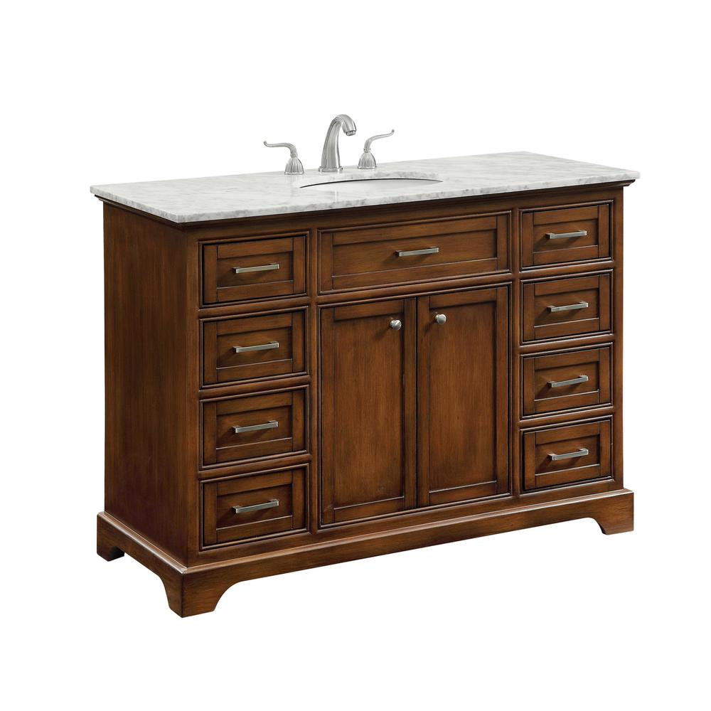 48 In. Single Bathroom Vanity Set In Teak. Picture 12