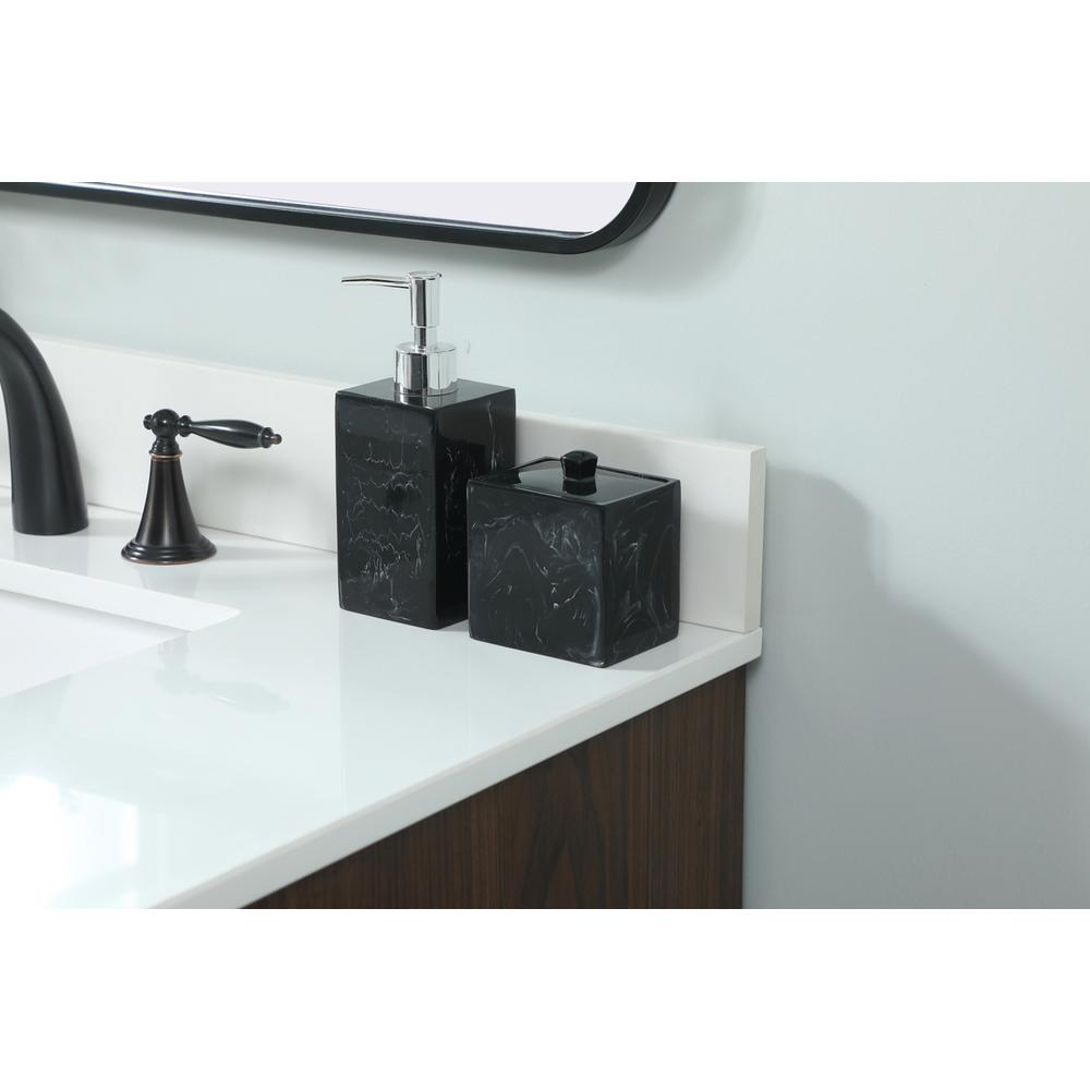 36 inch Single bathroom vanity in walnut with backsplash. Picture 5