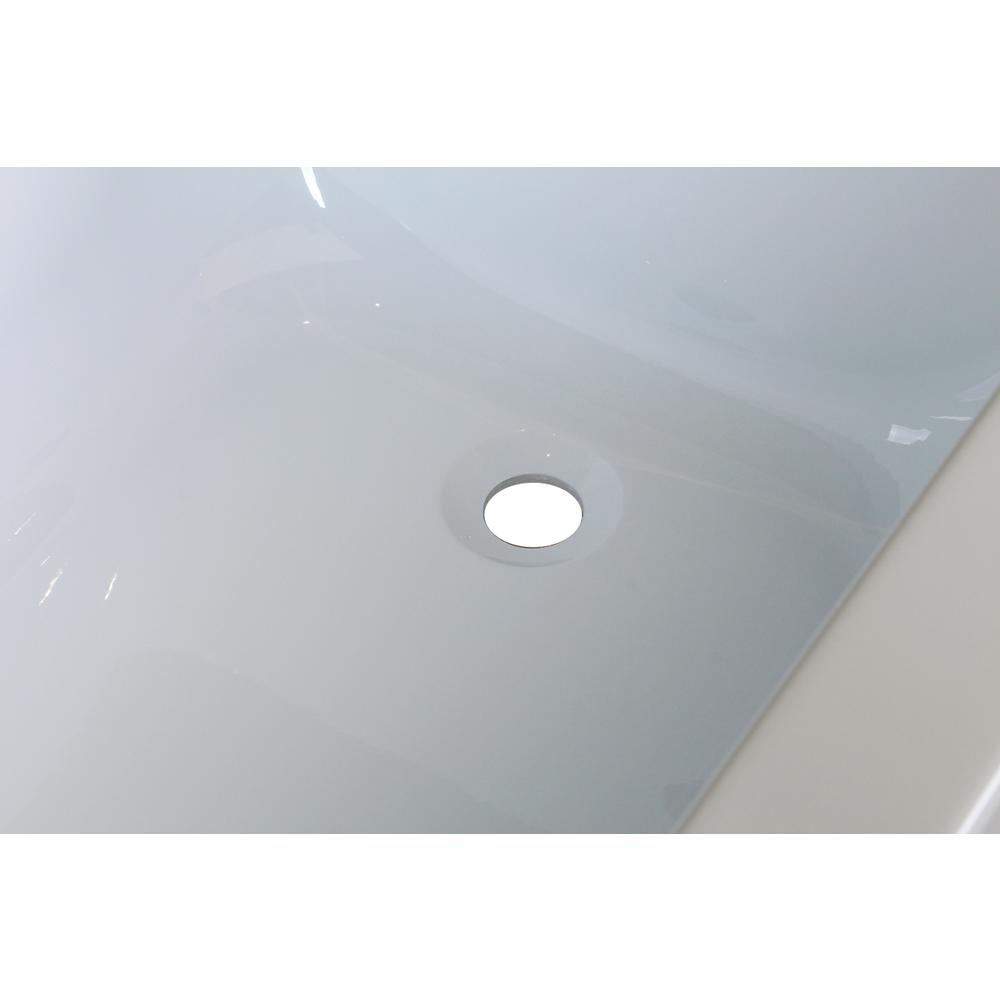 Alcove soaking bathtub 30x60 inch right drain in glossy white. Picture 11
