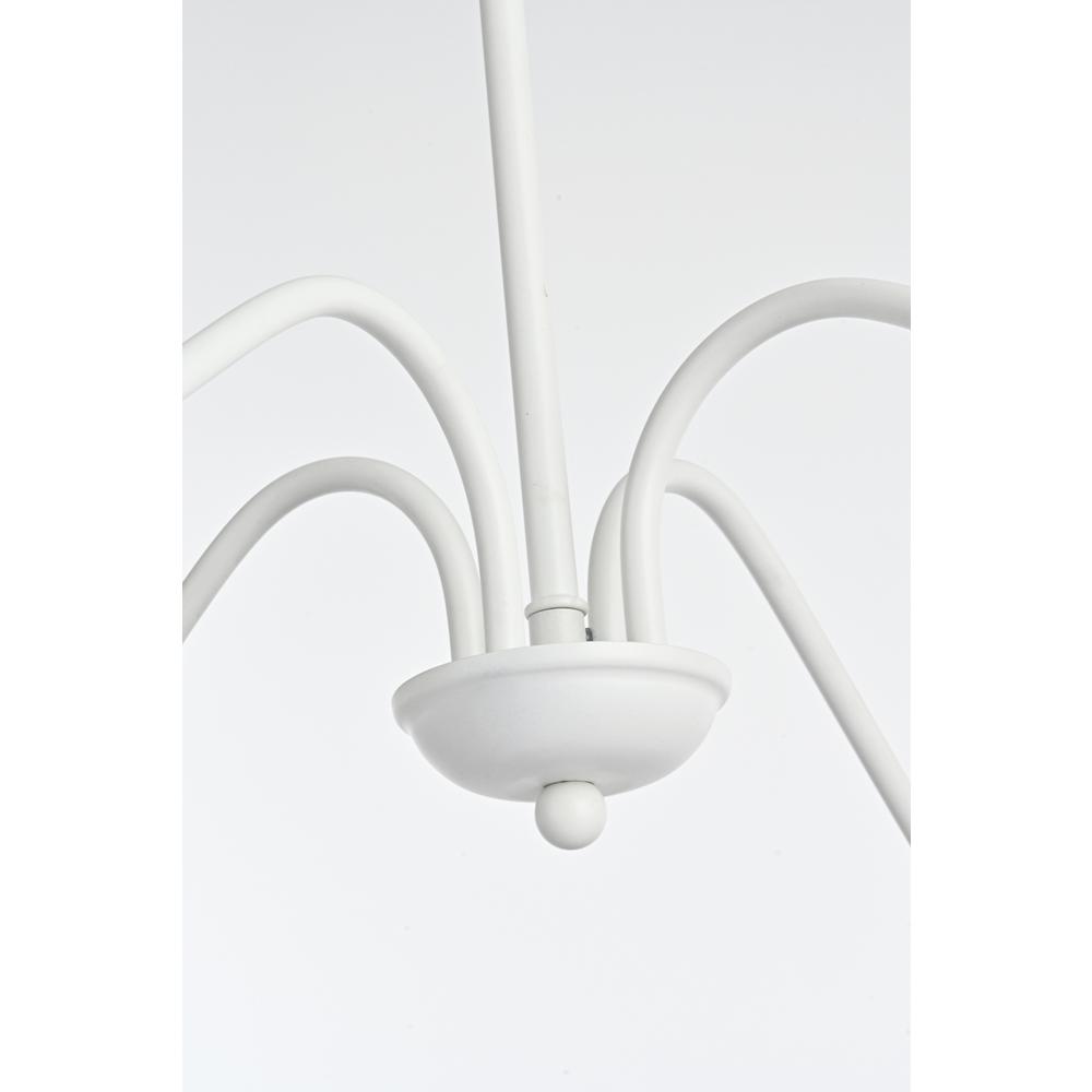 Rohan 30 inch chandelier in White. Picture 3