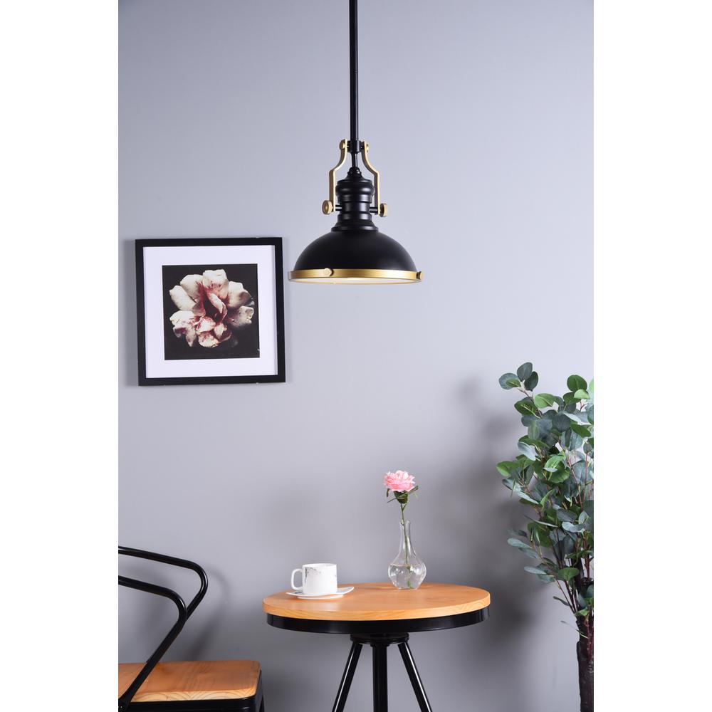 Eamon 1 Light matte black Pendant. Picture 8