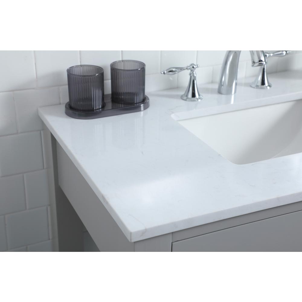 36 Inch ADA Compliant Bathroom Vanity In Grey. Picture 5
