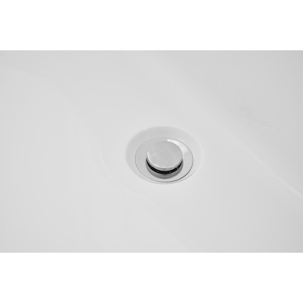 65 inch soaking roll top bathtub in glossy white. Picture 12