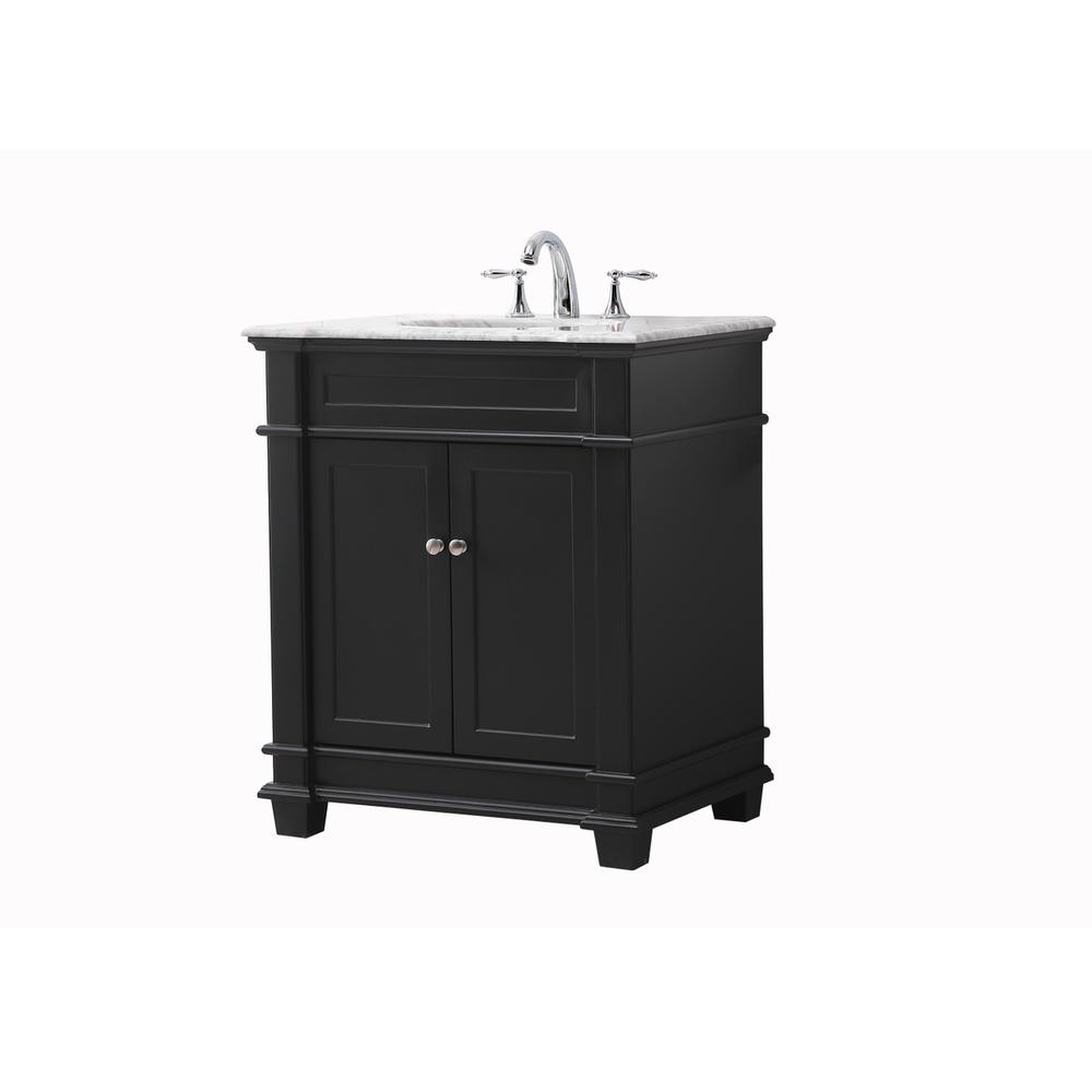 30 inch Single bathroom vanity set in black. Picture 7