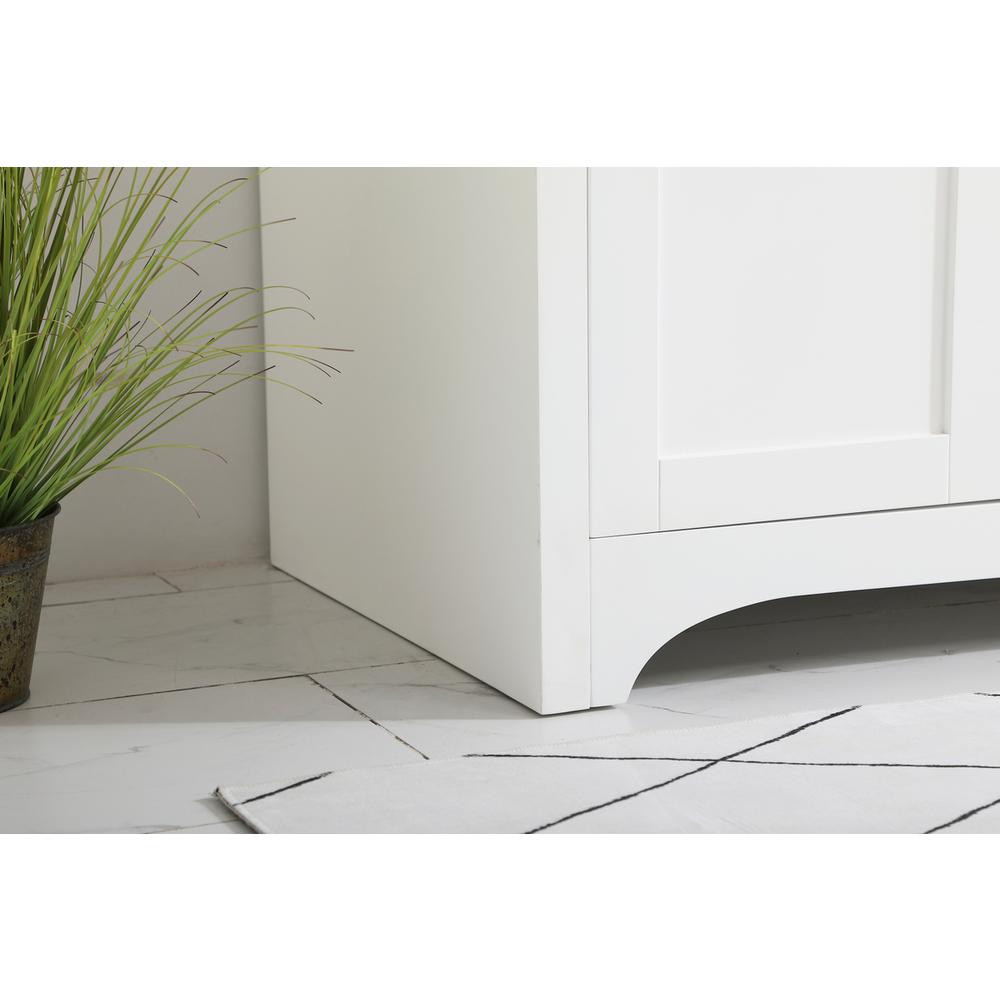 42 inch Single Bathroom Vanity in White with Backsplash. Picture 6