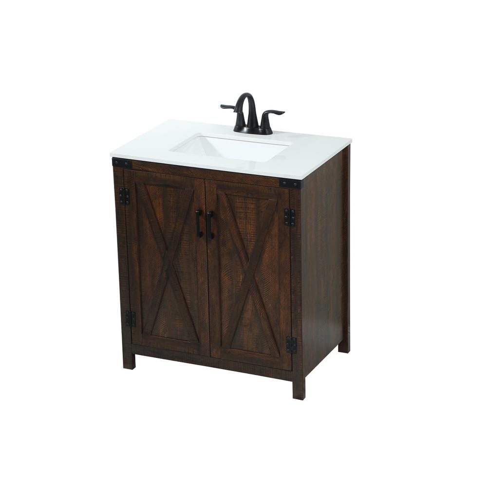 30 inch Single bathroom vanity in expresso. Picture 8