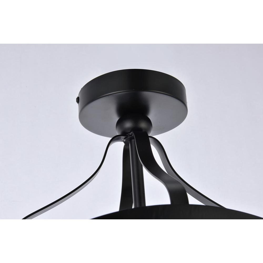 Janet 1 light flush mount in black. Picture 5