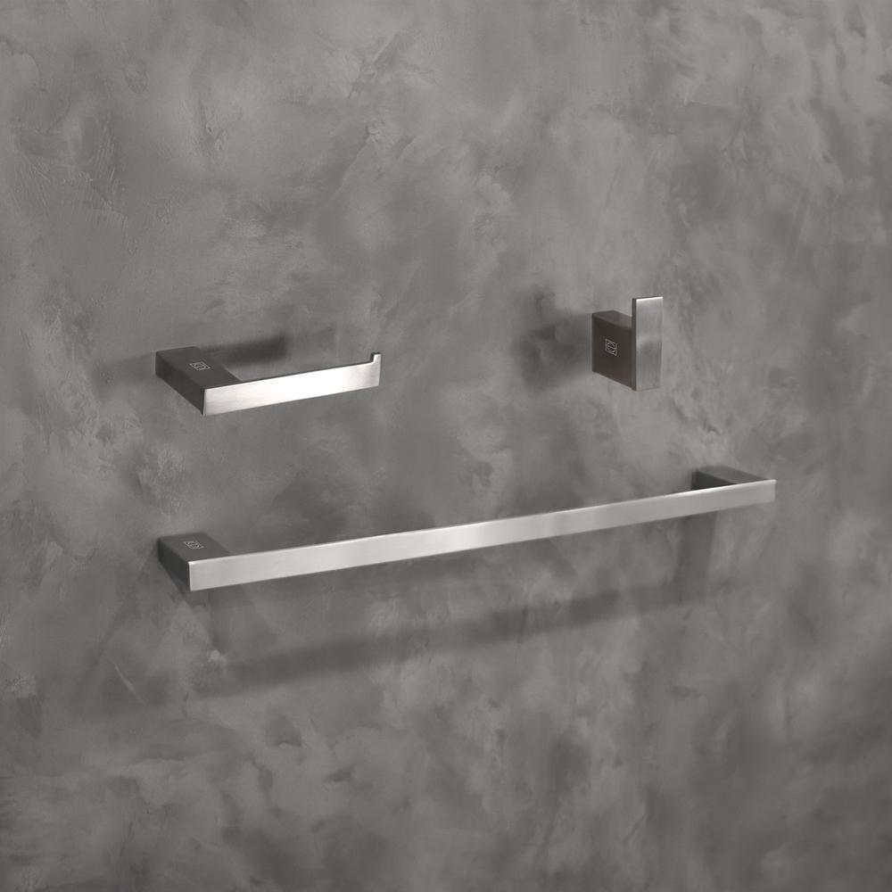 Sofia 3-Piece Bathroom Hardware Set in Brushed Nickel. Picture 2