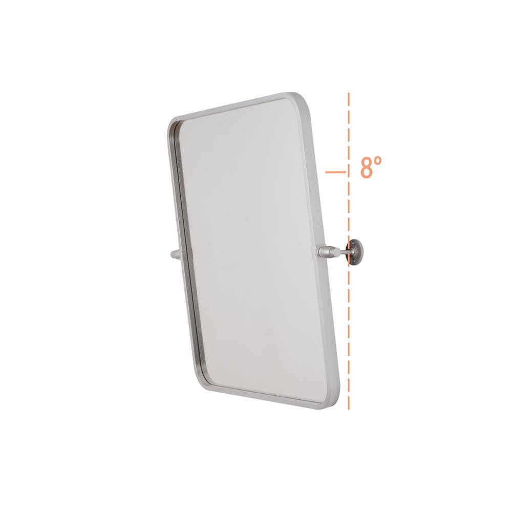 Soft Corner Pivot Mirror 20X24 Inch In Silver. Picture 7