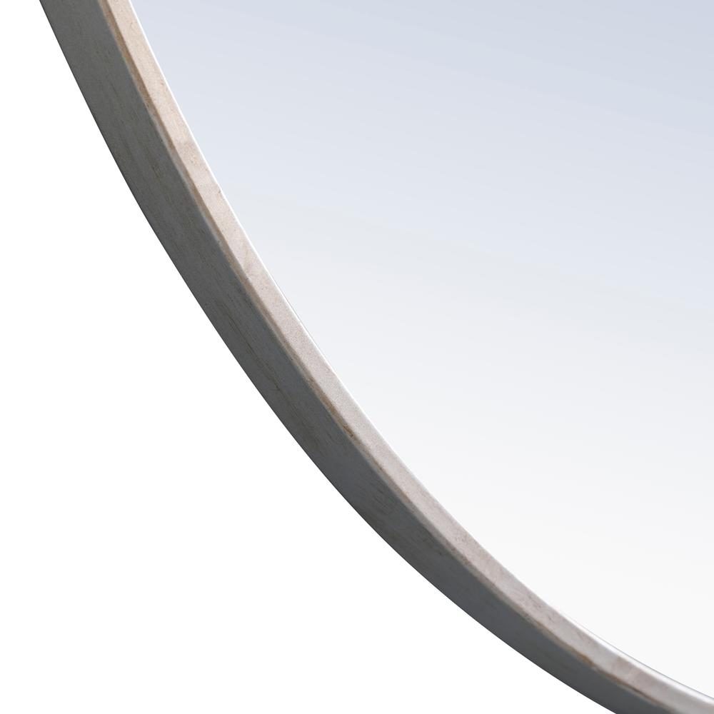 Metal frame Round Mirror 48 inch Silver finish. Picture 5