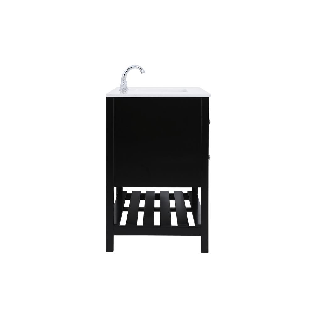 48 inch Single Bathroom Vanity in Black. Picture 13
