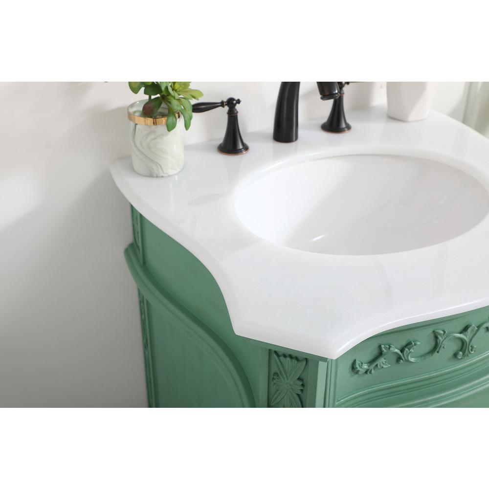 24 inch Single Bathroom vanity in vintage mint. Picture 5