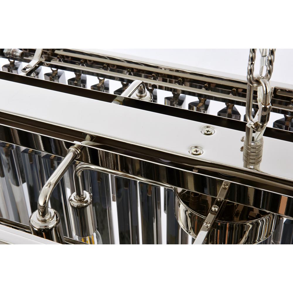 Sydney 12 light polished nickel Chandelier Silver Shade (Grey) Royal Cut Crystal. Picture 4