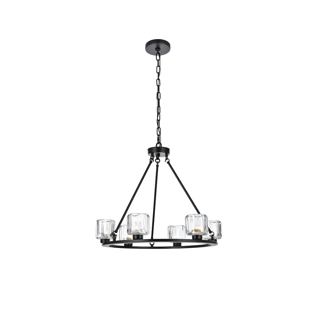 Cadence 26 Inch Chandelier In Black. Picture 1