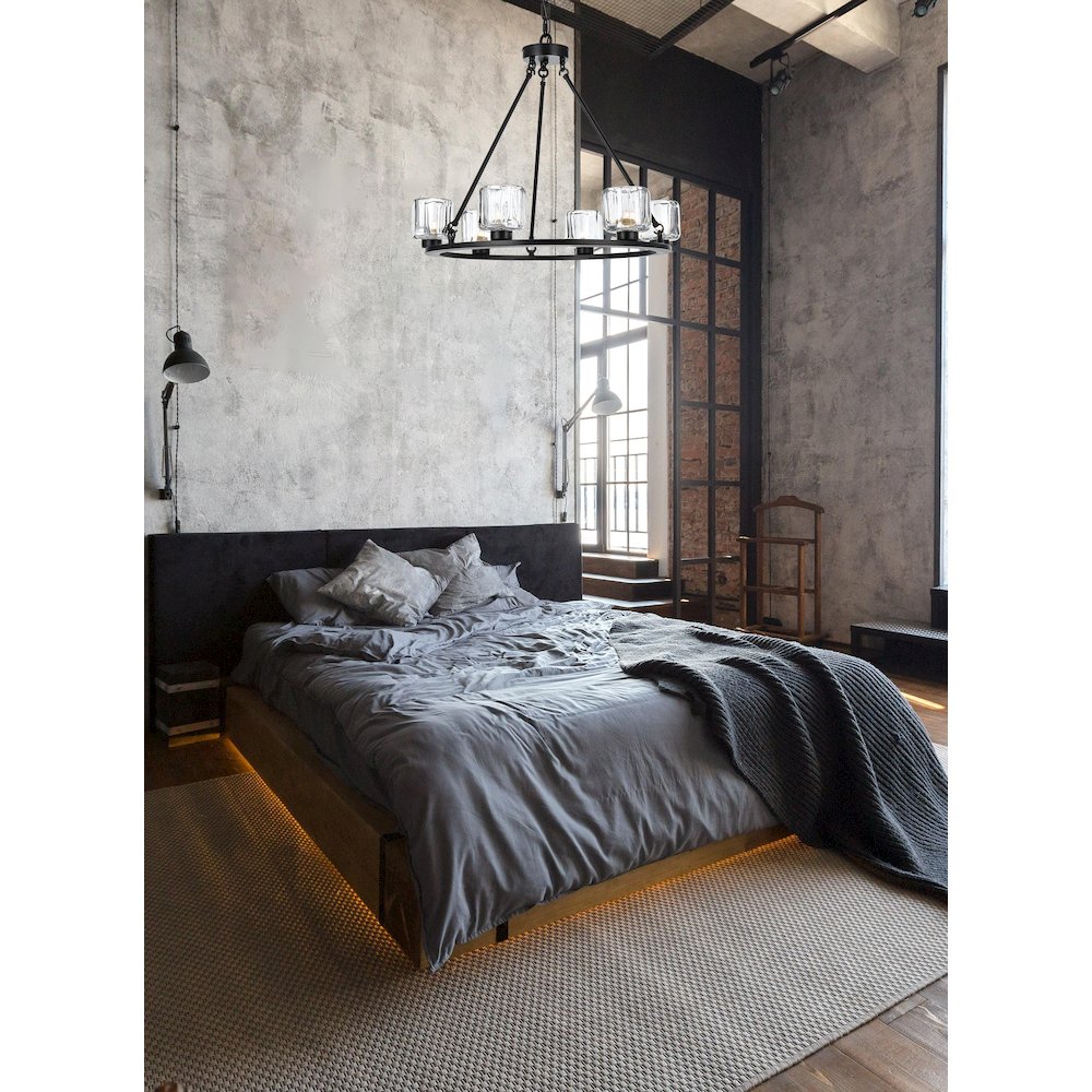 Cadence 26 Inch Chandelier In Black. Picture 2