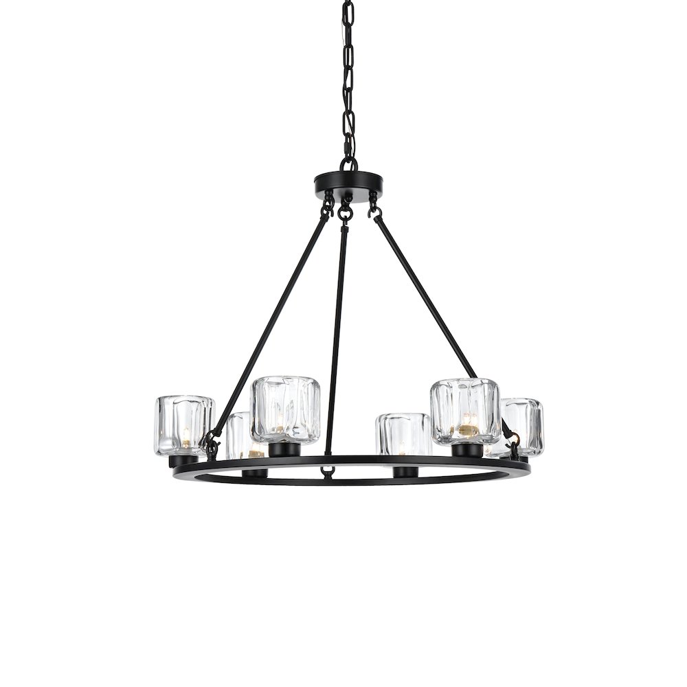 Cadence 26 Inch Chandelier In Black. Picture 3