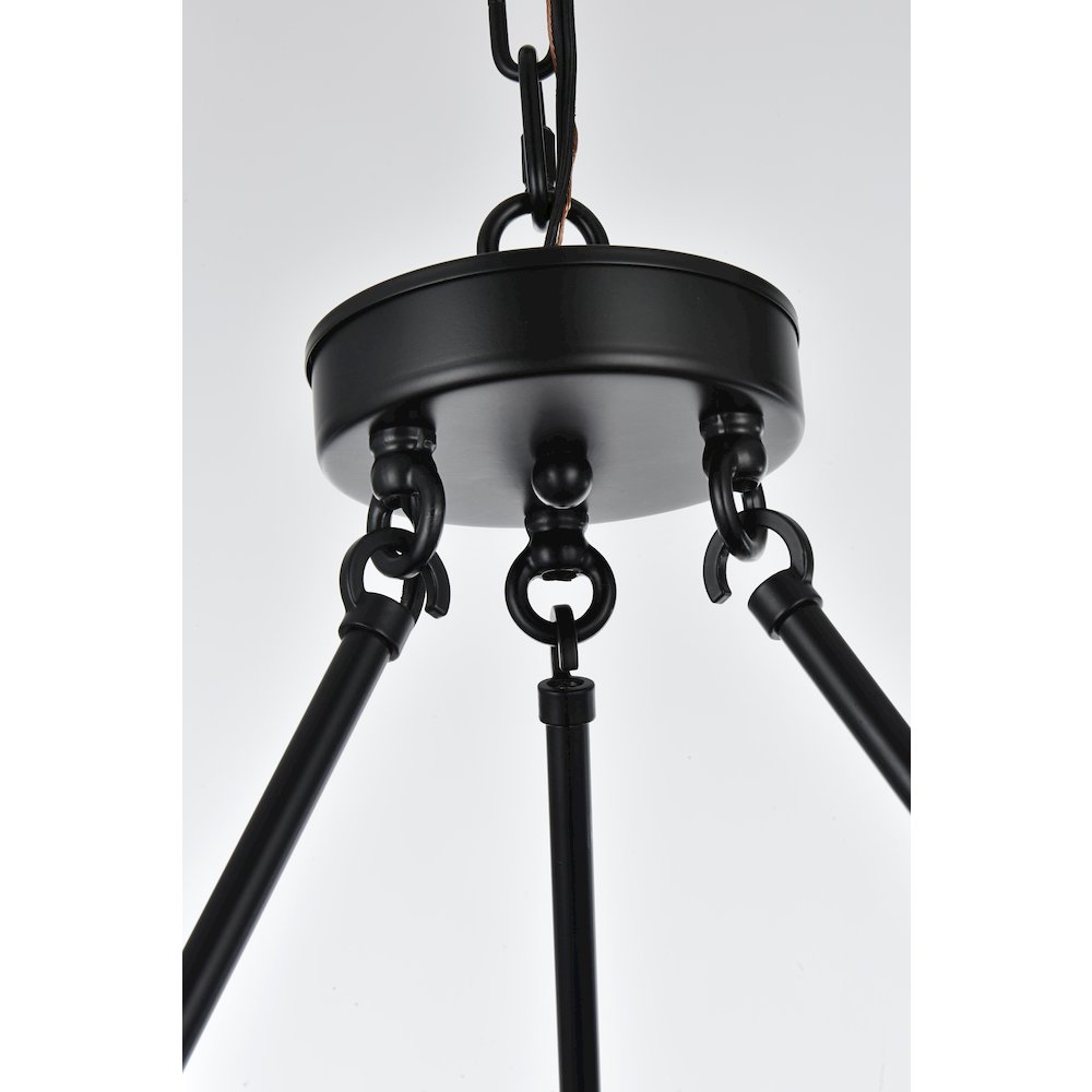 Cadence 26 Inch Chandelier In Black. Picture 6