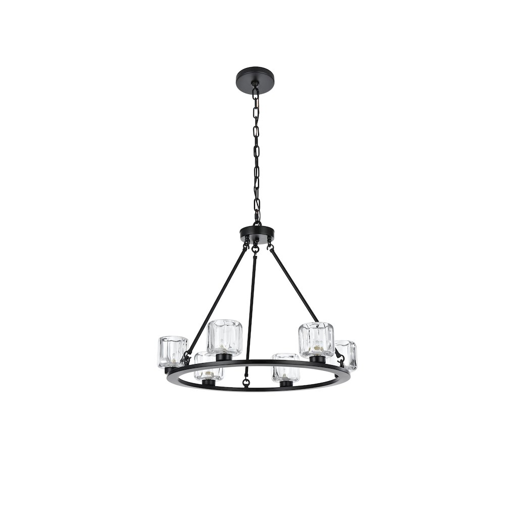 Cadence 26 Inch Chandelier In Black. Picture 7