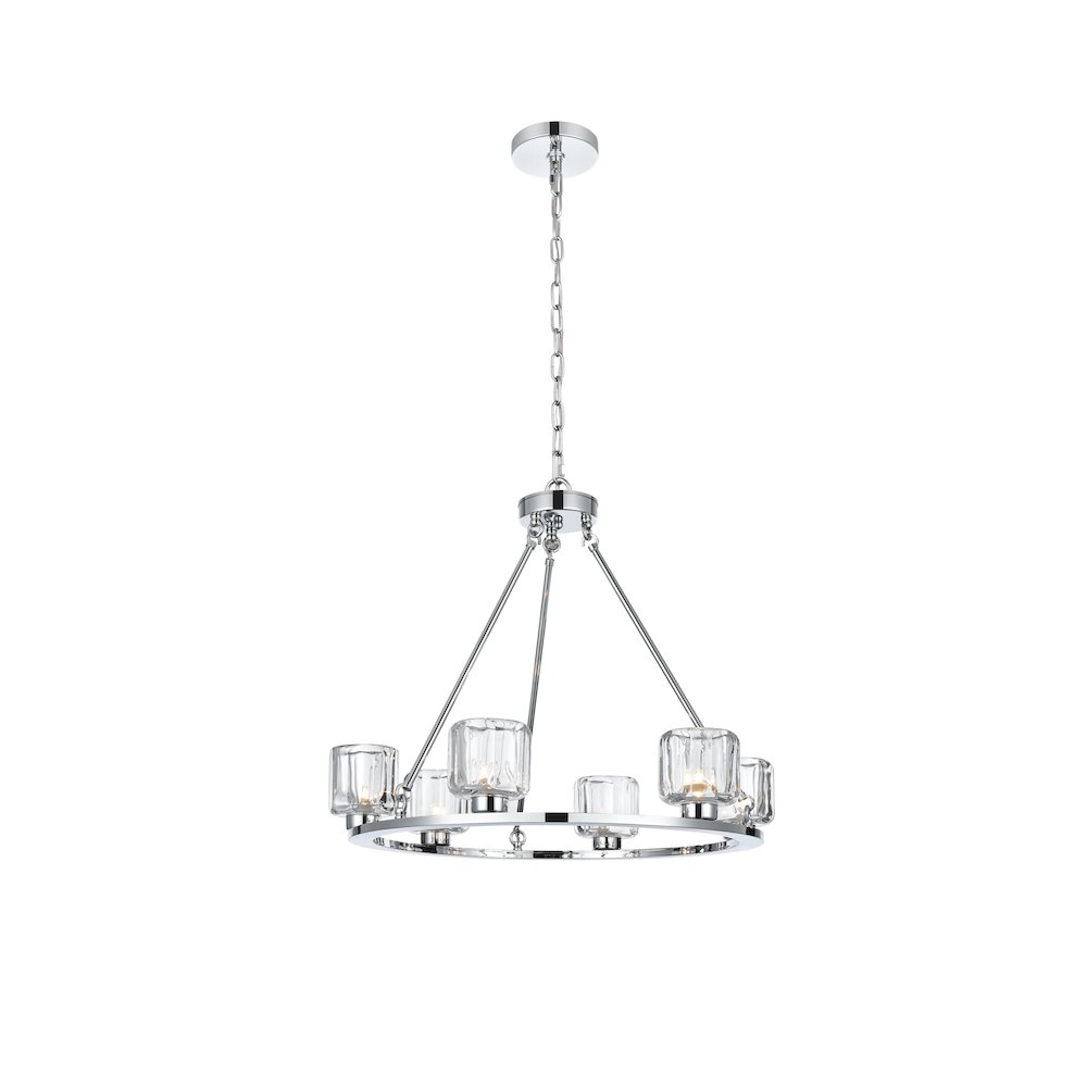 Cadence 26 Inch Chandelier In Chrome. Picture 1