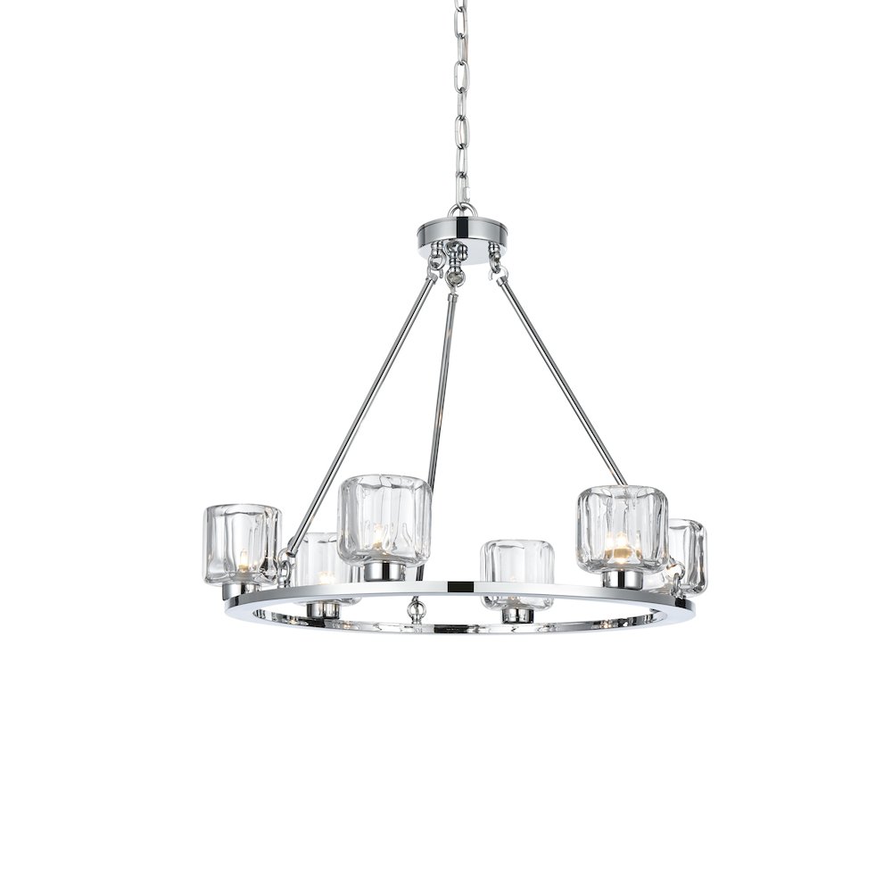 Cadence 26 Inch Chandelier In Chrome. Picture 3