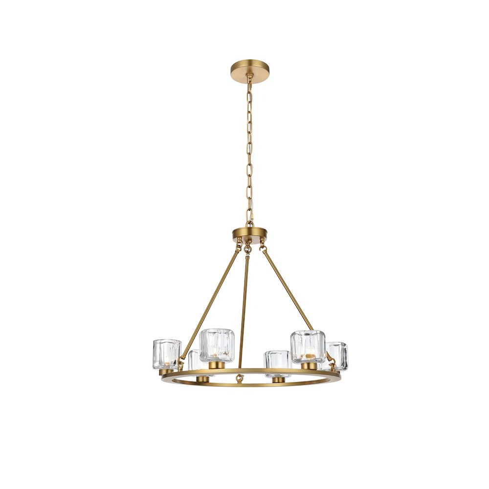 Cadence 26 Inch Chandelier In Satin Gold. Picture 1