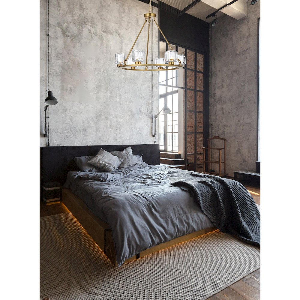 Cadence 26 Inch Chandelier In Satin Gold. Picture 2