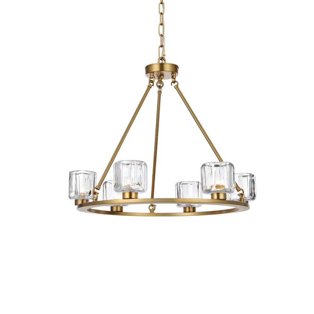 Cadence 26 Inch Chandelier In Satin Gold. Picture 3