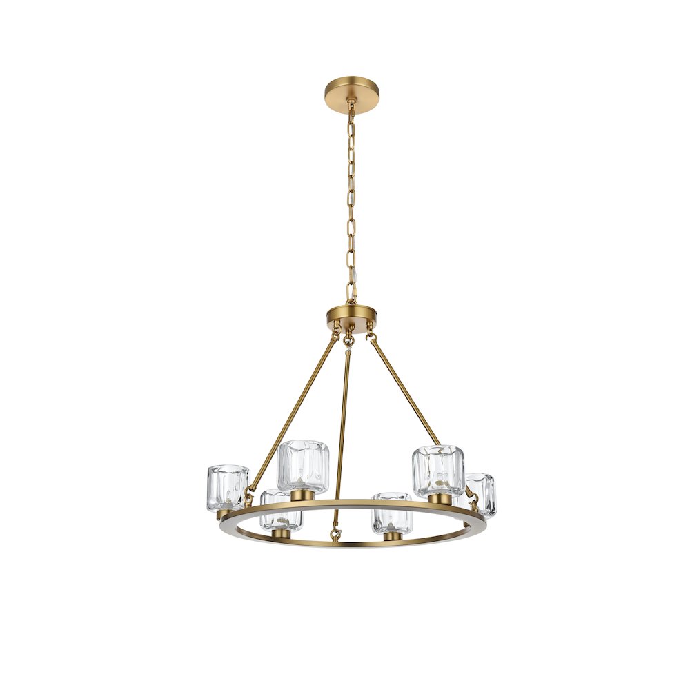 Cadence 26 Inch Chandelier In Satin Gold. Picture 7